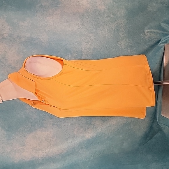 "Greg Norman Play Dry Golf Sleeveless Polo w/ Paneled Sides - Picture 2 of 7